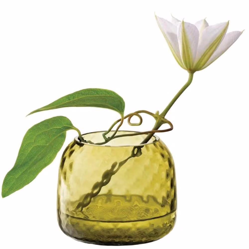 LSA Dapple Glass Tealight Holder, Woodland Green, Height: 7 cm – 2