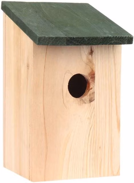 Gardman Wooden Nest Box in Brown and Green