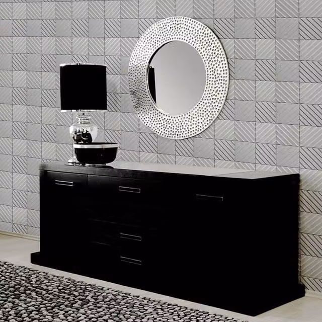 Arthouse Geometric Abstract Textured Vinyl Wallpaper in Grey and Silver