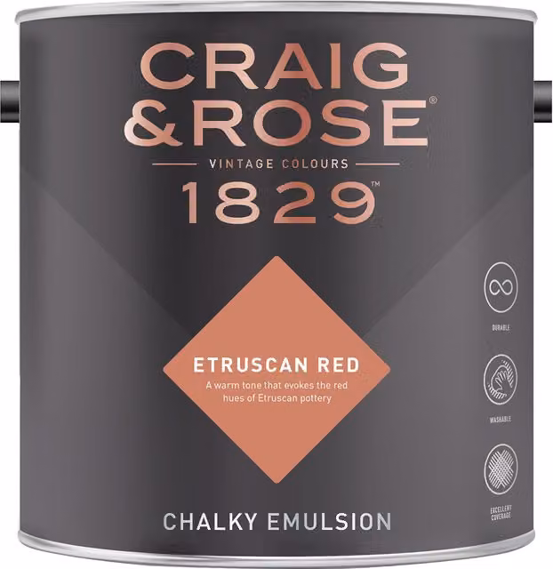 Craig and Rose Etruscan Red Chalky Matt Water Based Emulsion