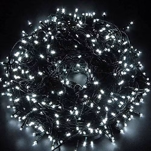 Shatchi 1500 LED Cool White Fairy String Lights with Timer, 150m, Indoor and Outdoor Waterproof Decorations