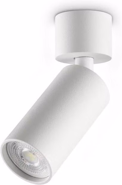 Netlighting Dynamite Single Spotlight in White, Adjustable Metal Surface Mount for 1x GU10