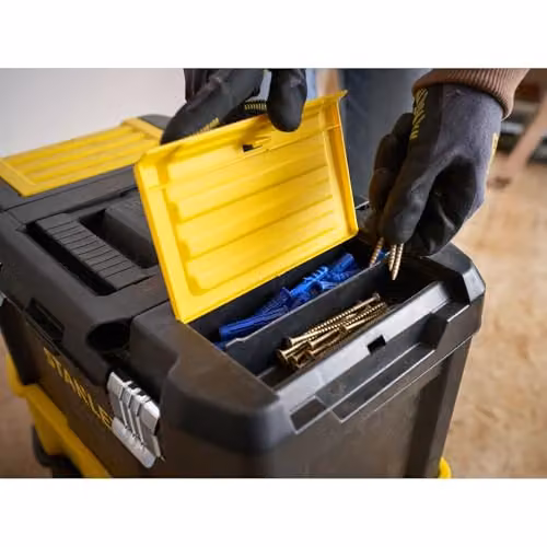 Stanley Stackable Rolling Workshop Toolbox with Inserts, Black – 12