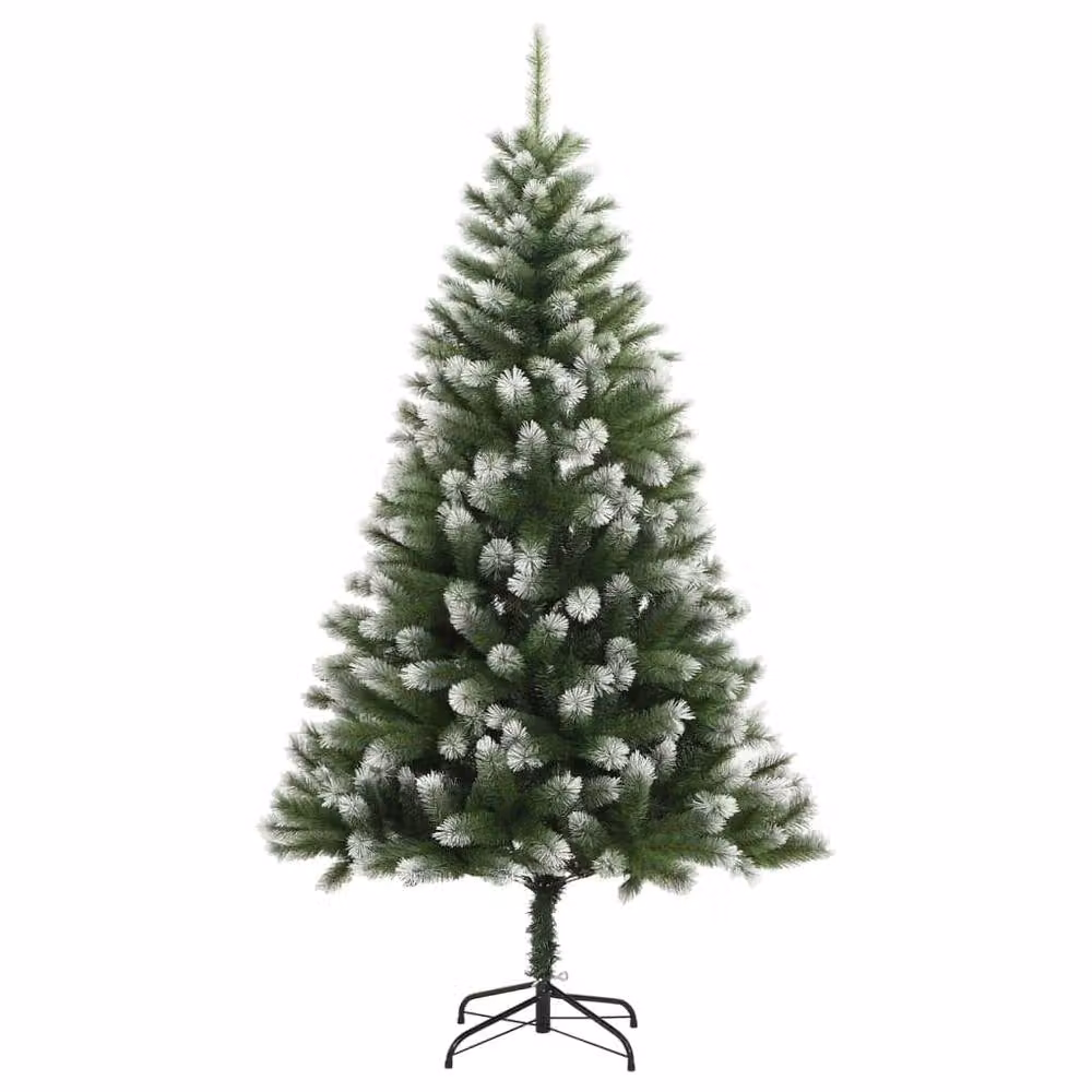 Berkfield Home Beautiful Green Artificial Hinged Christmas Tree with Flocked Snow, Height: 180 cm – 3