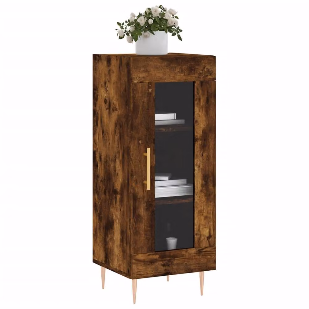 Berkfield Home Smoked Oak Sideboard in Brown, W/D/H: 34.5 x 34.5 x 90 cm – 3