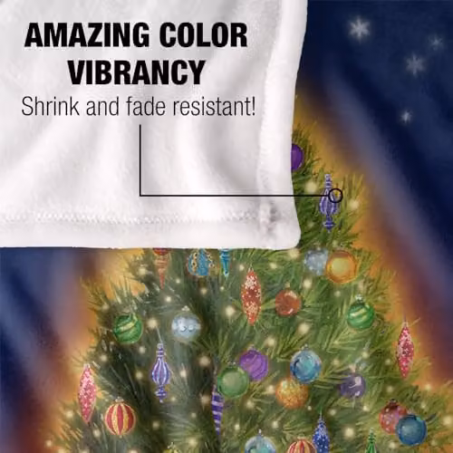 JQ Licensing Christmas Tree Super Soft Fleece Throw Blanket, Multicolour, W: 91 cm, D: 147 cm – 3