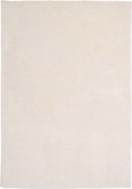 Kukoon Luxurious Soft Textured White Area Rug in Off-White, W: 160 cm, L: 230 cm