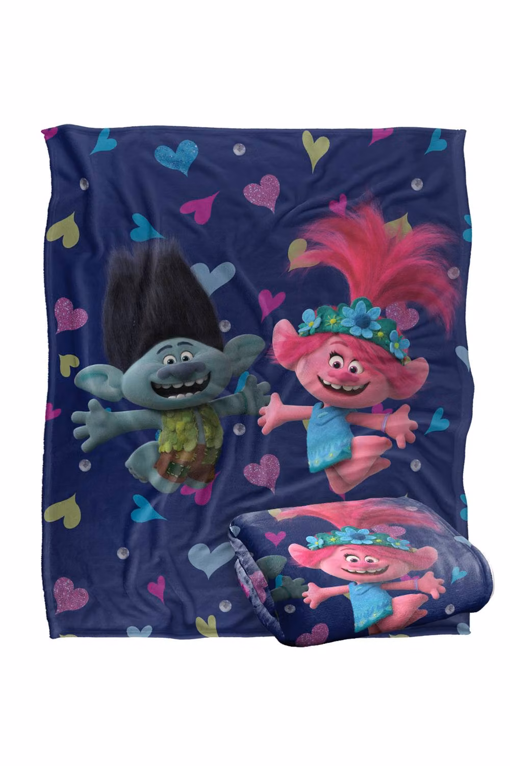DreamWorks Trolls Pat A Cake Super Soft Throw Blanket, Multicolour, W: 152 cm, D: 127 cm – 2