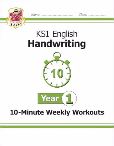 CGP KS1 Year 1 English Handwriting 10-Minute Weekly Workouts Penmanship School Book