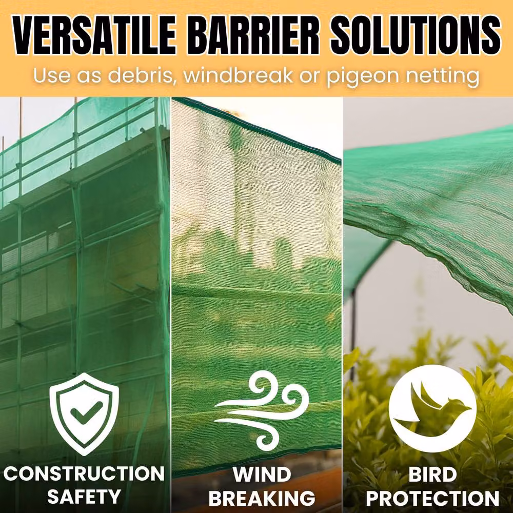 Novecrafto Green Plastic Safety Scaffold Netting, 2 m x 50 m – 2
