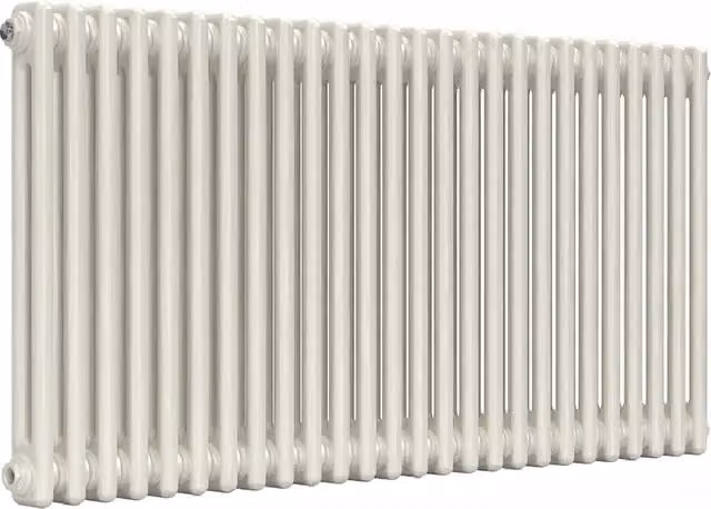 Lux Heat Horizontal Column Radiator in Stone White, 2 Column, H: 1190 mm, W: 600 mm