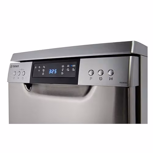 Teknix TFD616S Freestanding Dishwasher in Metallic Silver, 14 Place Settings, Energy Class E, with Top Row Cutlery Drawer, H 84.5 x W 59.8 x D 60 cm – 8