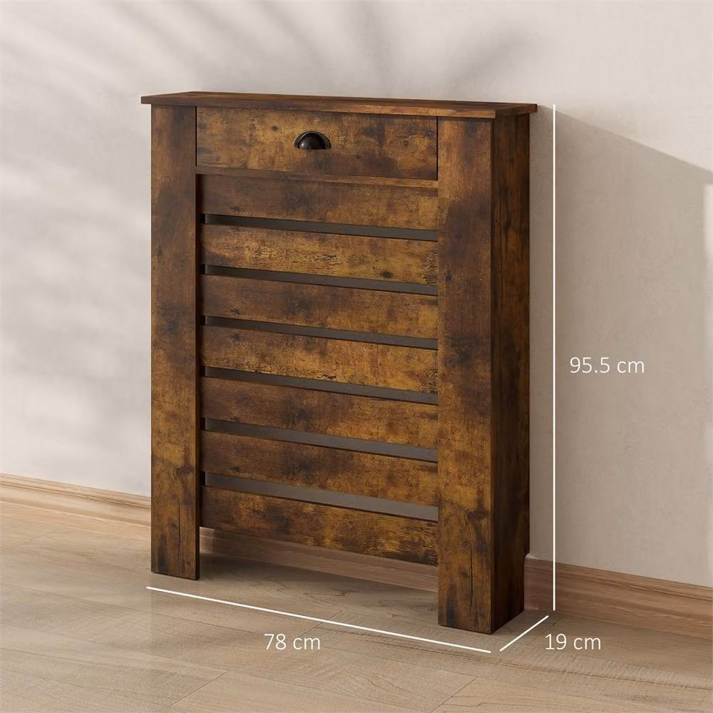 PAWNORA Rustic Brown Heating Radiator Cover, W/D/H: 78 x 19 x 95.5 cm – 2