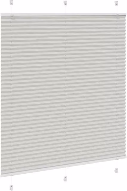 Berkfield Home Single Pleat Fabric Blind in Light Grey, W: 115 cm, H: 100 cm