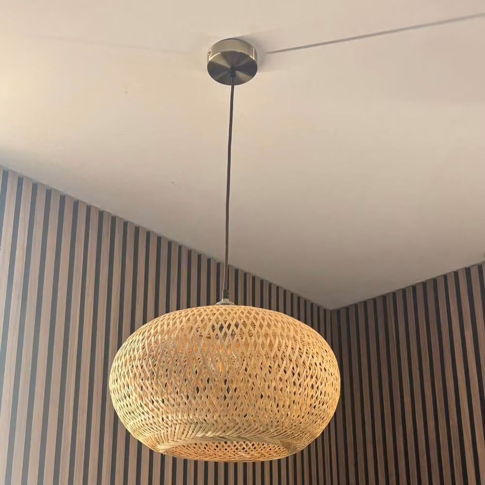 CGC Lighting Arden Bamboo Hand Made Easy Fit Ceiling Lampshade in Beige – 3