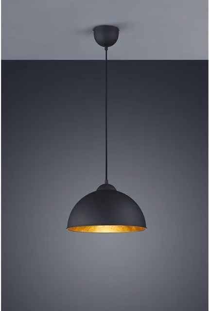Netlighting Jimmy Modern Dome Pendant Ceiling Light in Black – 1