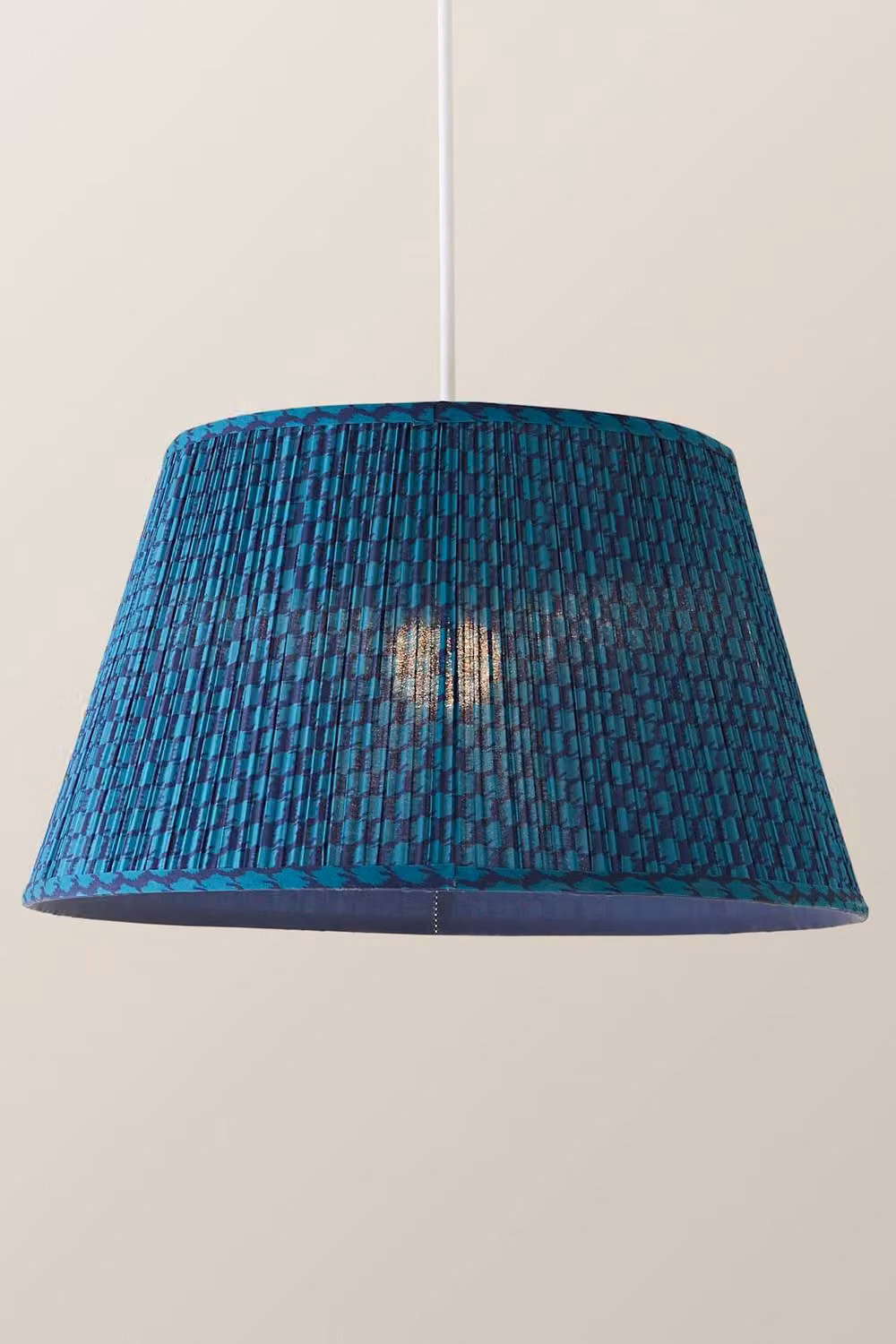 ValueLights Malina Double Teal and Petrol Blue Pleated Tapered Easy Fit Fabric Lamp Shade, Small – 2