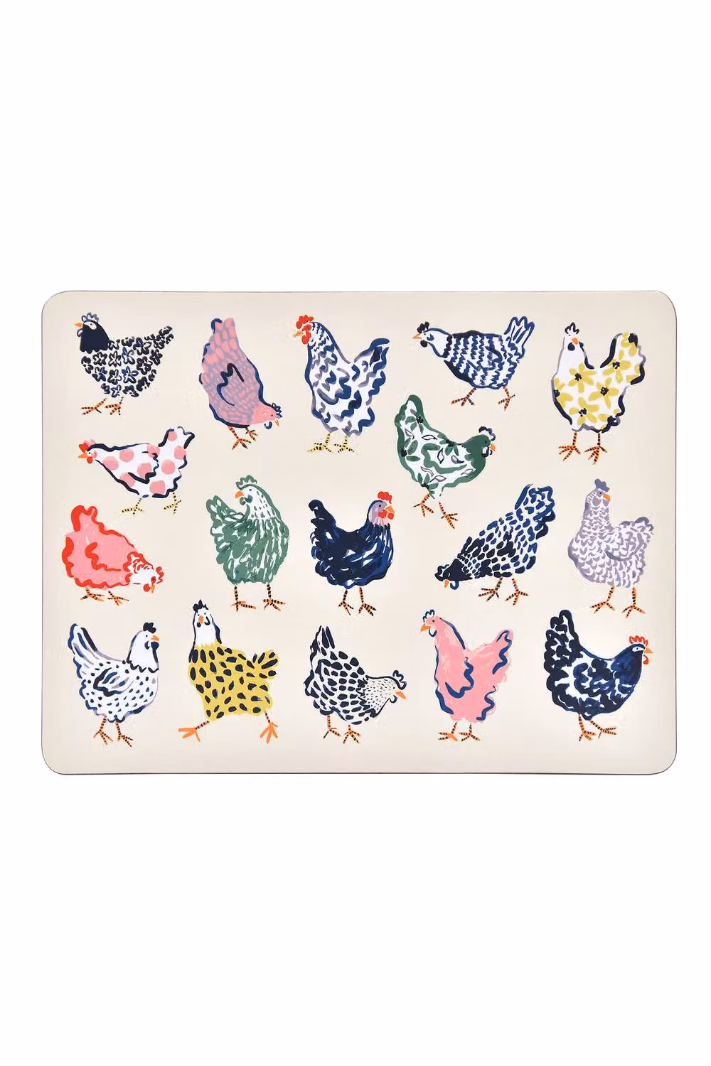 Ulster Weavers Chick Chicken Printed MDF Placemats, Pack of 4, Yellow and White – 2
