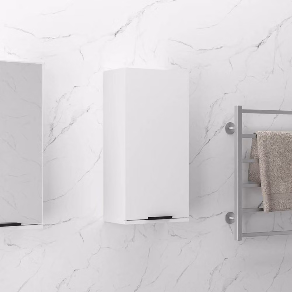 Berkfield Home Wall-mounted White Bathroom Cabinet W/D/H: 32 x 20 x 67 cm