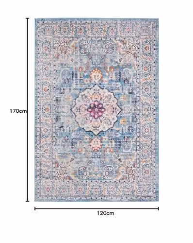 THE RUGS Multicoloured Vintage Medallion Oriental Rug, W/D: 120 x 170 cm – 2
