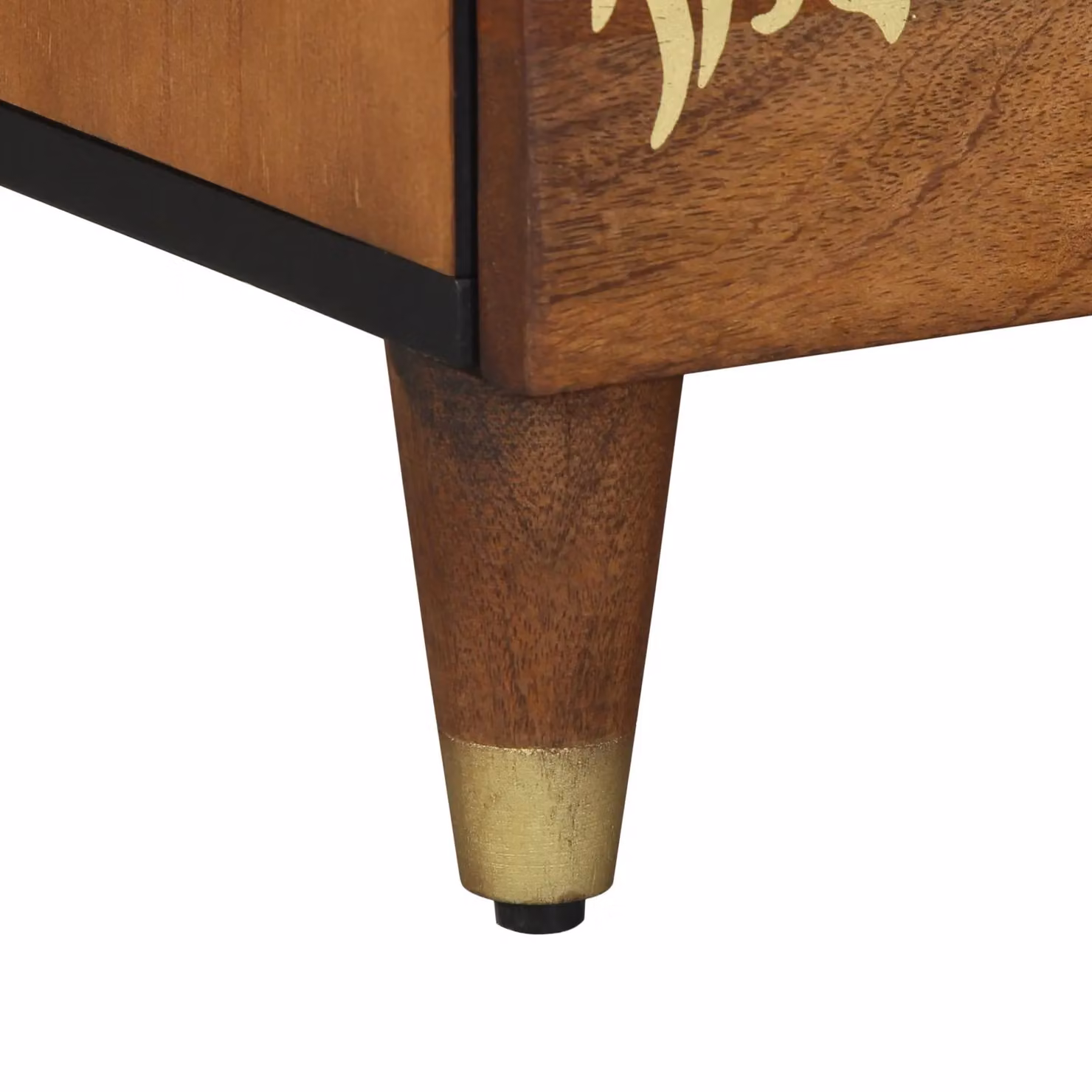 Berkfield Home Bedside Cabinet in Honey Brown Solid Sheesham Wood, W/D/H: 40 x 33 x 46 cm – 6