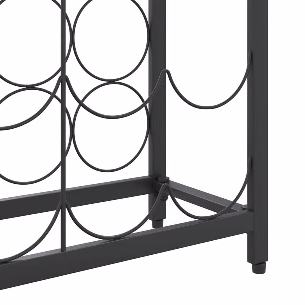 Berkfield Home Black Wrought Iron Wall Mounted Wine Rack for 45 Bottles, W/D/H: 54 x 18 x 100 cm – 4
