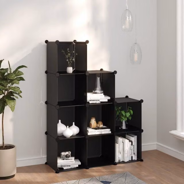 Berkfield Home 9 Cube Storage Organiser in Black – 1