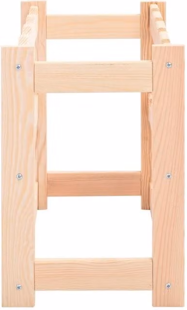 Berkfield Home Durable Pinewood Wine Rack for 12 Bottles in Beige, W/D/H: 38 x 25 x 43 cm