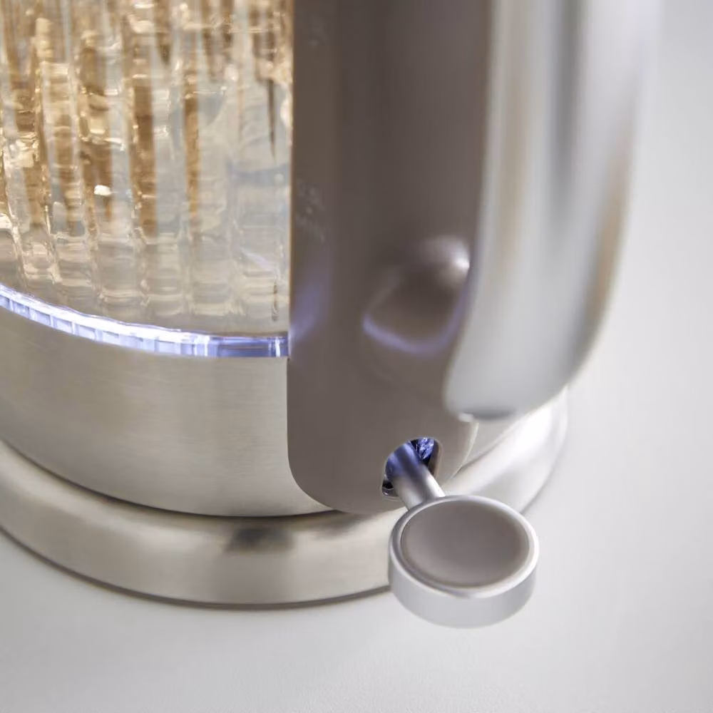 Morphy Richards Lantern Ribbed Glass and Stainless Steel Kettle in Amber – 2