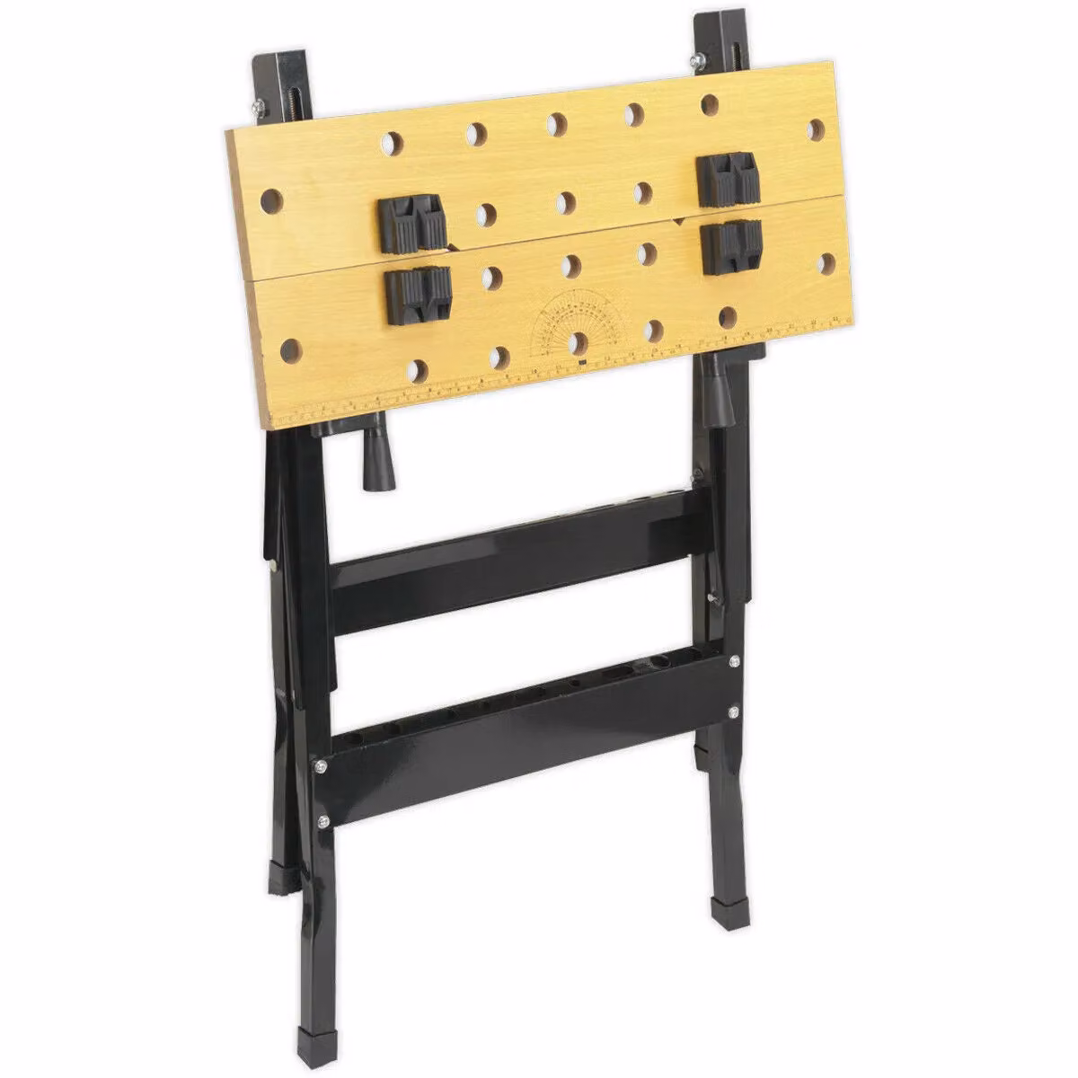 Loops Foldable Portable Workbench with Vice in Black and Multicolour – 2