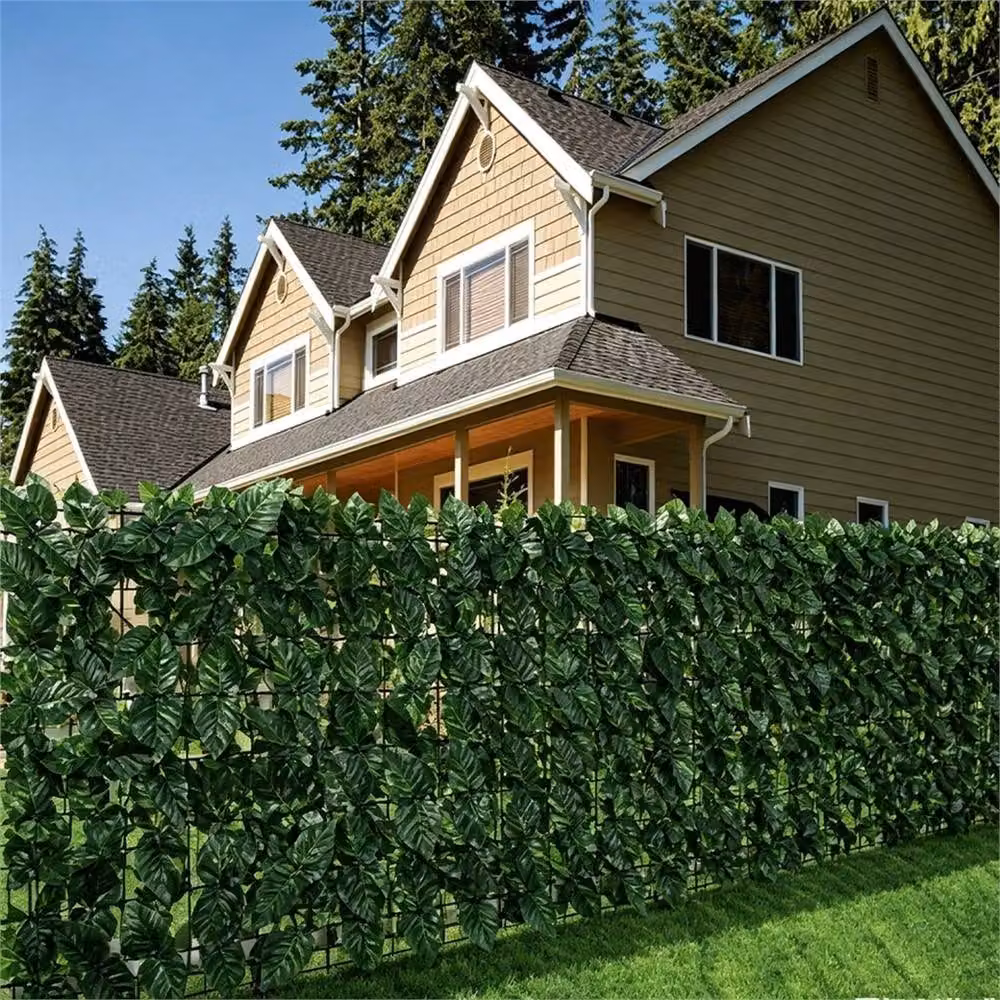 SPETLEK Artificial Leaf Screening Trellis Hedge in Green, W/H: 300 x 100 cm – 5