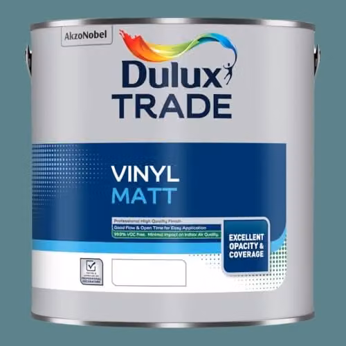 Dulux Trade Vinyl Matt Dispersion Paint in Teal Voyage, 2.5l