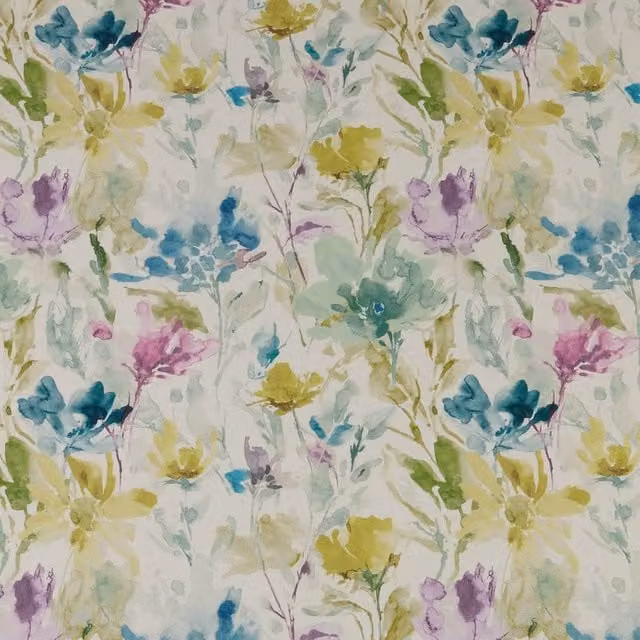iLiv Water Meadow Digitally Printed Fabric in Green and Multicolour