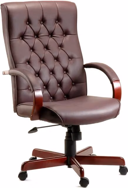 Teknik Warwick Executive Chair in Burgundy Synthetic Leather