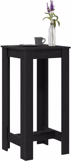 Berkfield Home Modern Black Oak Bar Table, W/D/H: 50 x 50 x 103.5 cm – 1