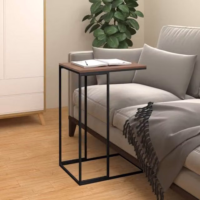 Berkfield Home Black Side Table W/D/H: 40 x 30 x 59 cm