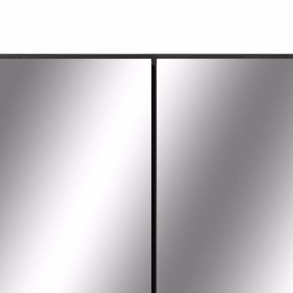 Berkfield Home LED Bathroom Mirror Cabinet in Black, W/D/H: 80 x 15 x 60 cm – 4