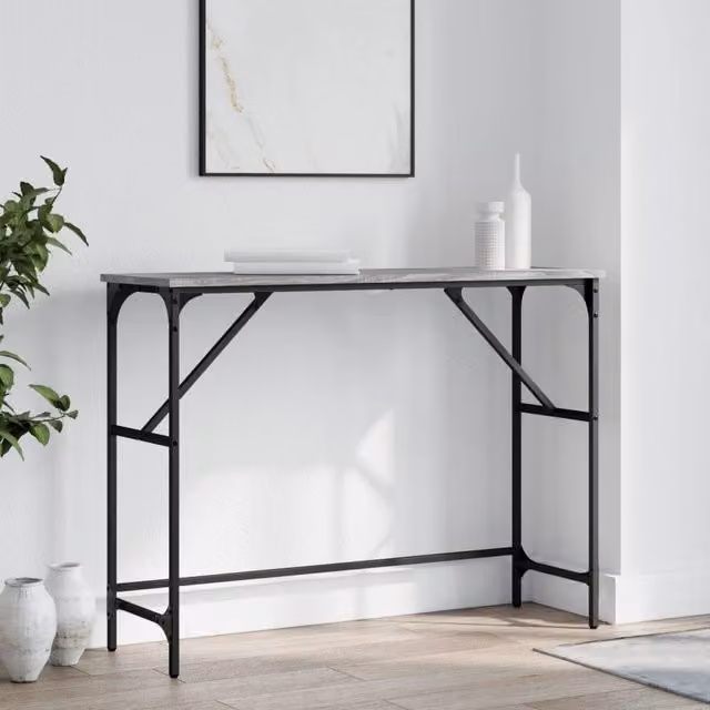 Berkfield Home Grey Sonoma Console Table, W/D/H: 100 x 32 x 75 cm – 1