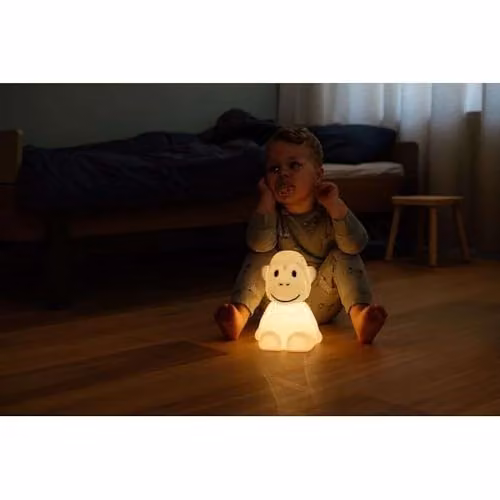 Mr Maria Monkey First Light Night Light in White and Beige, H 23.0 cm x W 15.0 cm x D 15.0 cm – 3