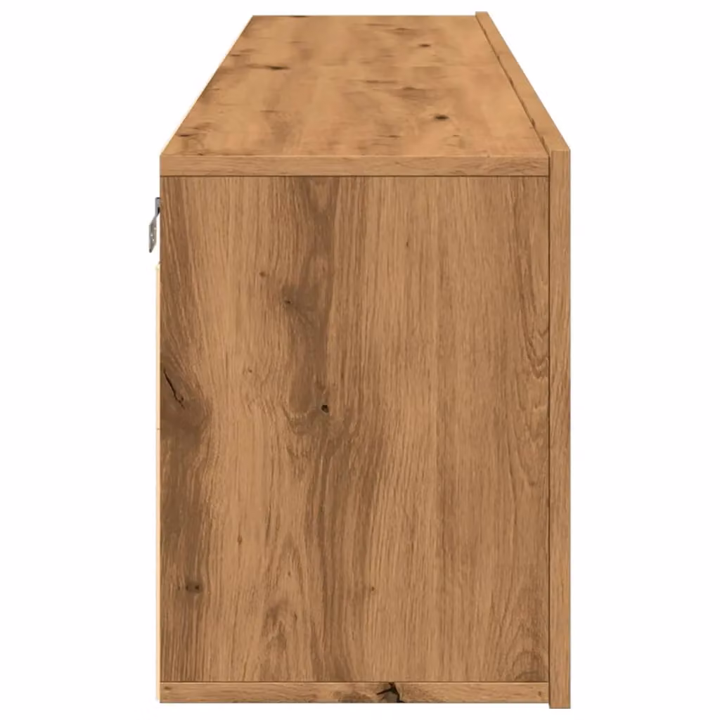 Berkfield Home Artisan Oak Wall-mounted TV Cabinets, 2 Piece Set, Brown, W/D/H: 80 x 30 x 41 cm – 3