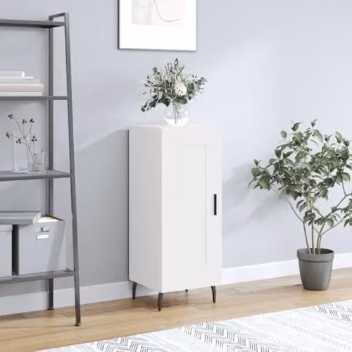 vidaXL Modern White Sideboard in Matt Engineered Wood W/D/H: 34.5 x 34.5 x 90 cm – 2