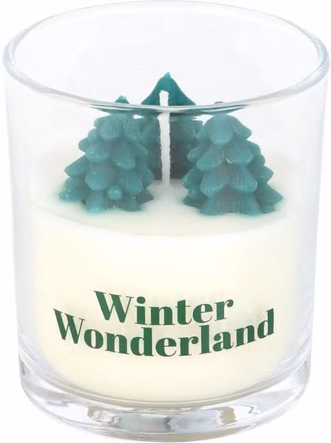 Something Different Winter Wonderland Christmas Tree Tabletop Figure Candles in White