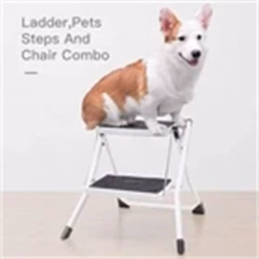 Nordara White Heavy Duty Compact Double Folding Step Ladder with Non-Slip Rubber Feet, W/D/H: 100 x 40 x 40 cm – 3
