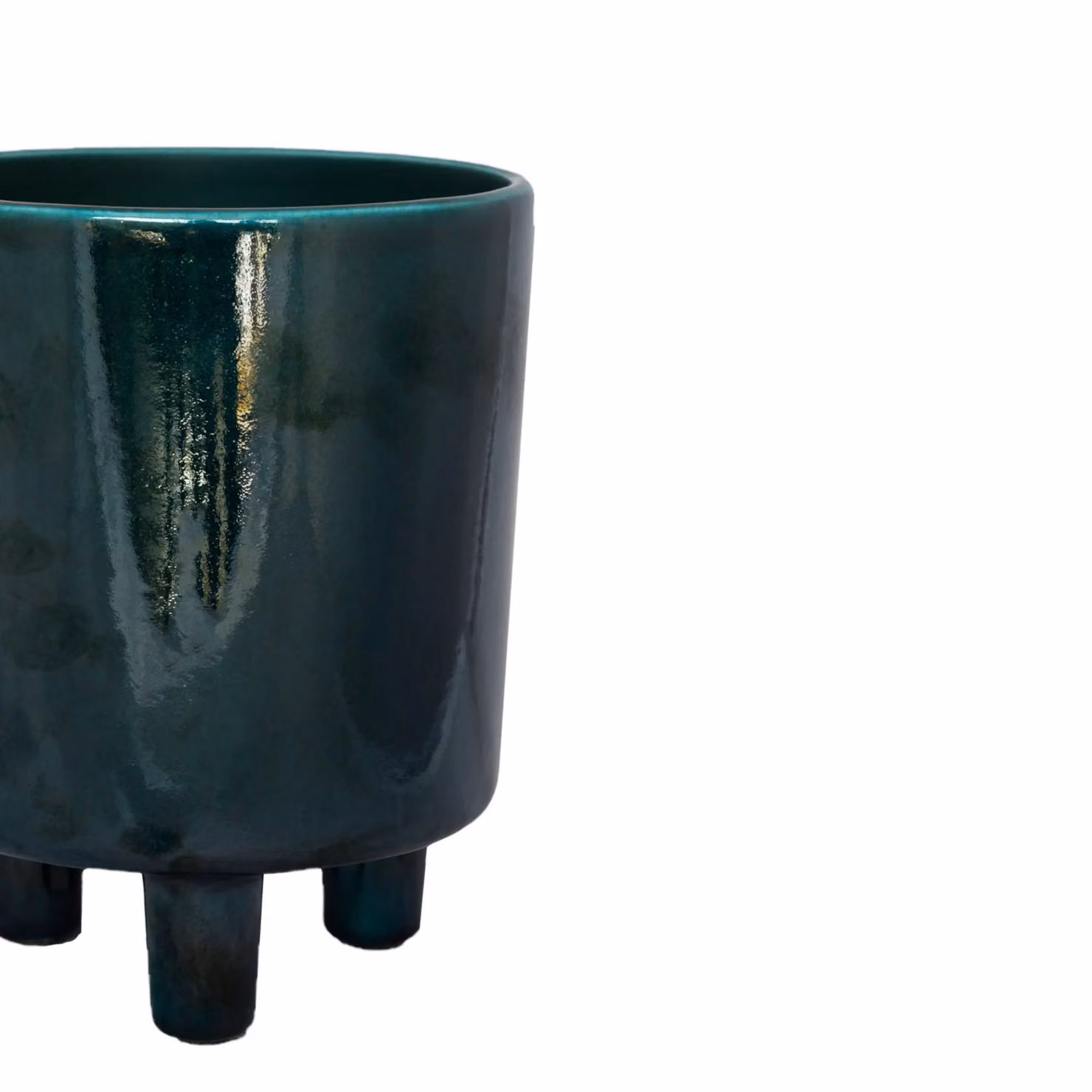 Ivyline Pisa Ceramic Planter in Green, H24 x D20 cm – 4