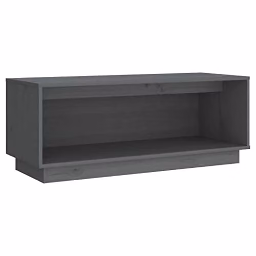 vidaXL Grey Solid Wood Pine TV Cabinet W/D/H: 90 x 35 x 35 cm – 1