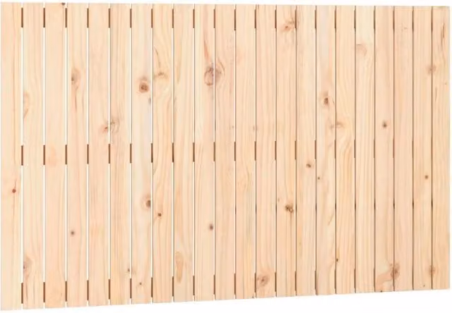 Berkfield Home Rustic Solid Wood Pine Wall Headboard in Beige, W: 140 cm, D: 3 cm, H: 90 cm