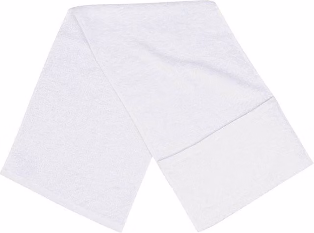 Towel City Pocket Gym Towel in White Cotton
