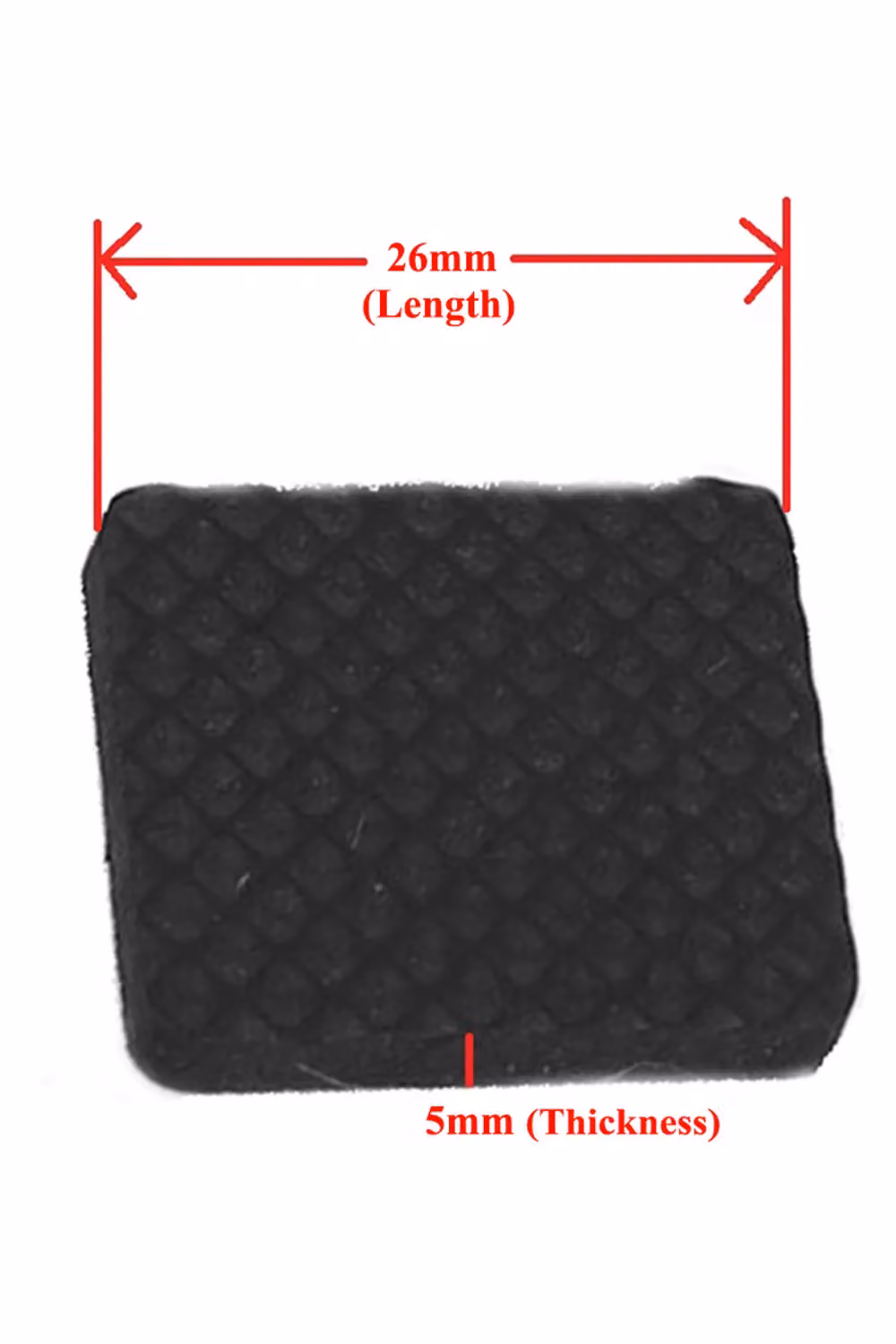 Neel Blue Black Square Plastic Furniture Foam Pads for Table and Chair Legs, 26 x 26 mm – 2