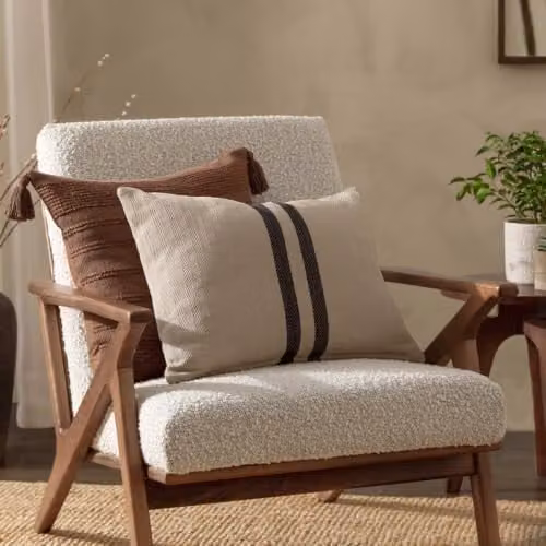 Riva Home Brown Plain Square Polyester Filled Cushion, W/D/H: 45 x 45 x 45 cm – 4