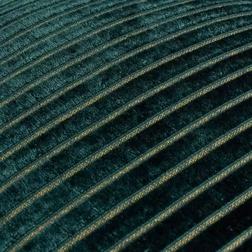 Paoletti Savoy Stripe Green Velvet Square Cushion, W/D/H: 50 x 50 x 50 cm – 3